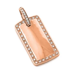 Customizable 14K White Gold Round Diamond Dog Tag Pendant 0.8 Ct -Its Hot Jewelry Shop 14k gold round diamond dog tag pendant 110ct p 6991 ro