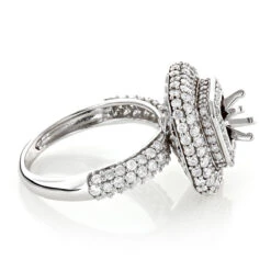 Halo 14K White Gold Round Diamond Engagement Ring Setting 2.40ct -Its Hot Jewelry Shop 14k gold round diamond engagement ring setting 240ct p 6738 backwh