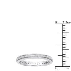 Thin 14K White Gold Round Diamond Eternity Band 0.38ct 17 Thin 14K White Gold Round Diamond Eternity Band 0.38ct -Its Hot Jewelry Shop 14k gold round diamond eternity band 038ct p 24856 rulerwh