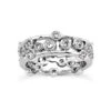 14K White Gold Round Diamond Eternity Band 0.91ct 6mm
