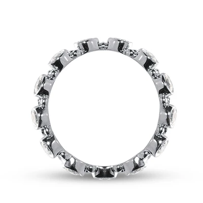 14K White Gold Round Diamond Eternity Band 0.91ct 4 14K White Gold Round Diamond Eternity Band 0.91ct - Image 2