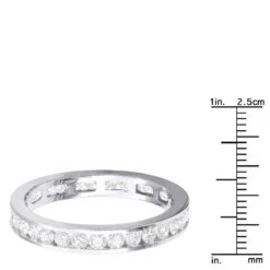 14K White Gold Round Diamond Eternity Band 1.20ct 4mm 17 14K White Gold Round Diamond Eternity Band 1.20ct 4mm -Its Hot Jewelry Shop 14k gold round diamond eternity band 120ct p 24855 rulerwh