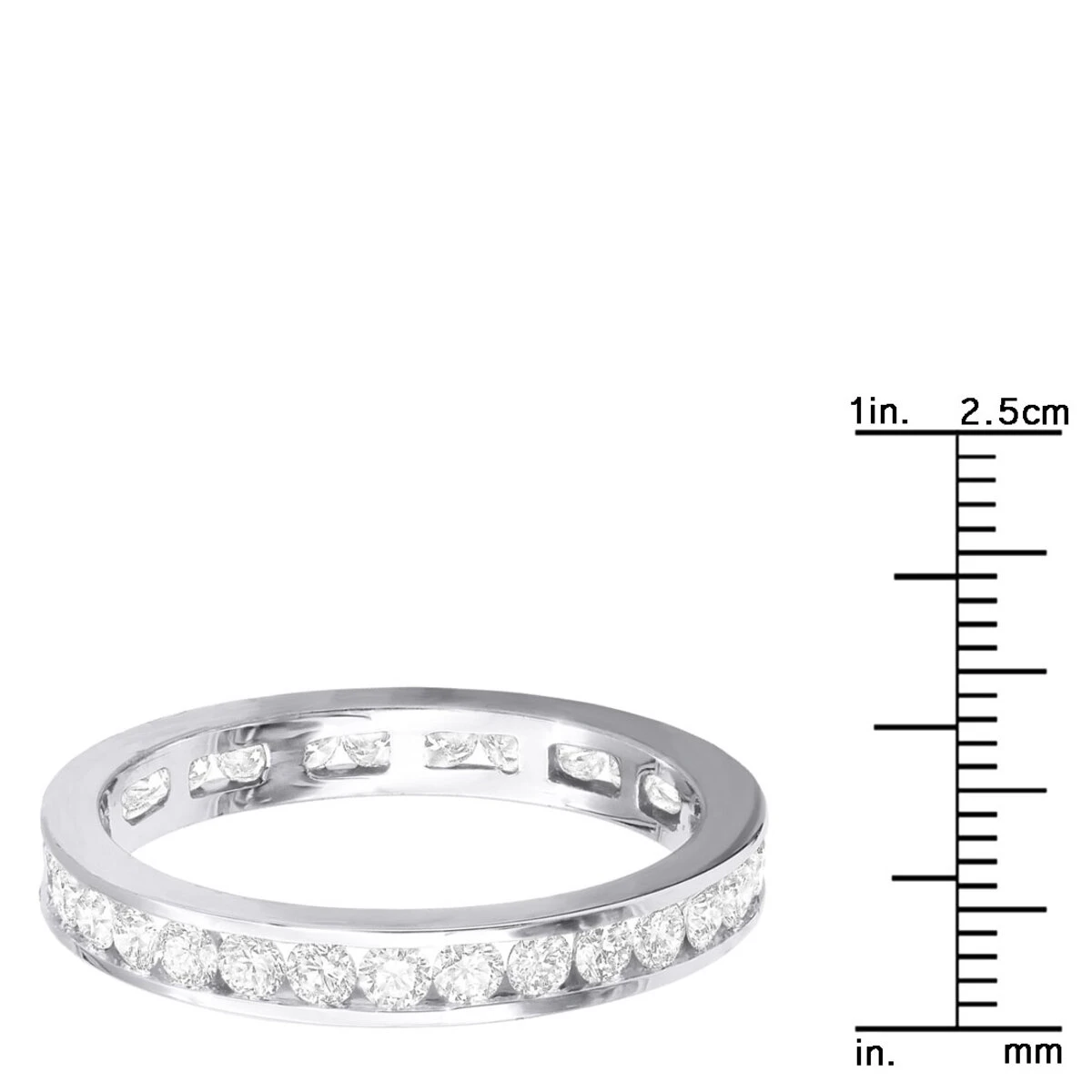 14K White Gold Round Diamond Eternity Band 1.20ct 4mm 10 14K White Gold Round Diamond Eternity Band 1.20ct 4mm - Image 8