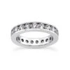 Thin 14K White Gold Round Diamond Eternity Band 1.25ct