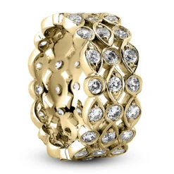 14K White Gold Round Diamond Eternity Band 1.68ct -Its Hot Jewelry Shop 14k gold round diamond eternity band 168ct p 35196 back yellow 20220426