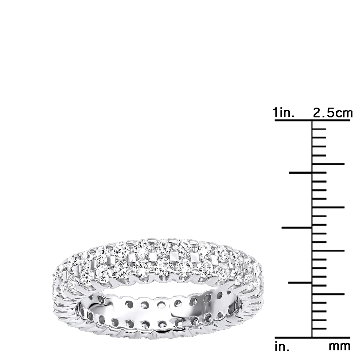 14K White Gold Round Diamond Eternity Band 1.74ct 7 14K White Gold Round Diamond Eternity Band 1.74ct - Image 5