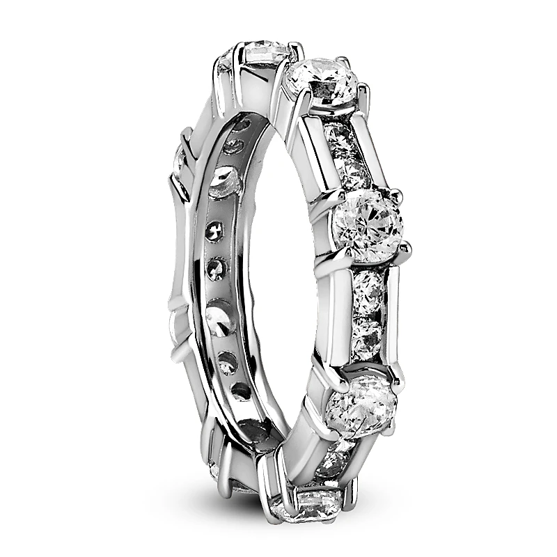 14K White Gold Round Diamond Eternity Band 1.89ct 6 14K White Gold Round Diamond Eternity Band 1.89ct - Image 4