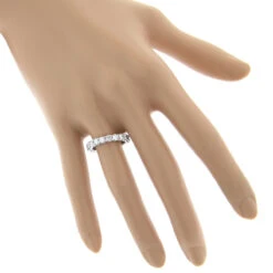 Thin 14K White Gold Round Diamond Eternity Band 2.10ct -Its Hot Jewelry Shop 14k gold round diamond eternity band 210ct p 24811 bodwh