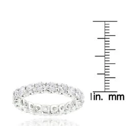 Thin 14K White Gold Round Diamond Eternity Band 2.10ct -Its Hot Jewelry Shop 14k gold round diamond eternity band 210ct p 24811 rulerwh