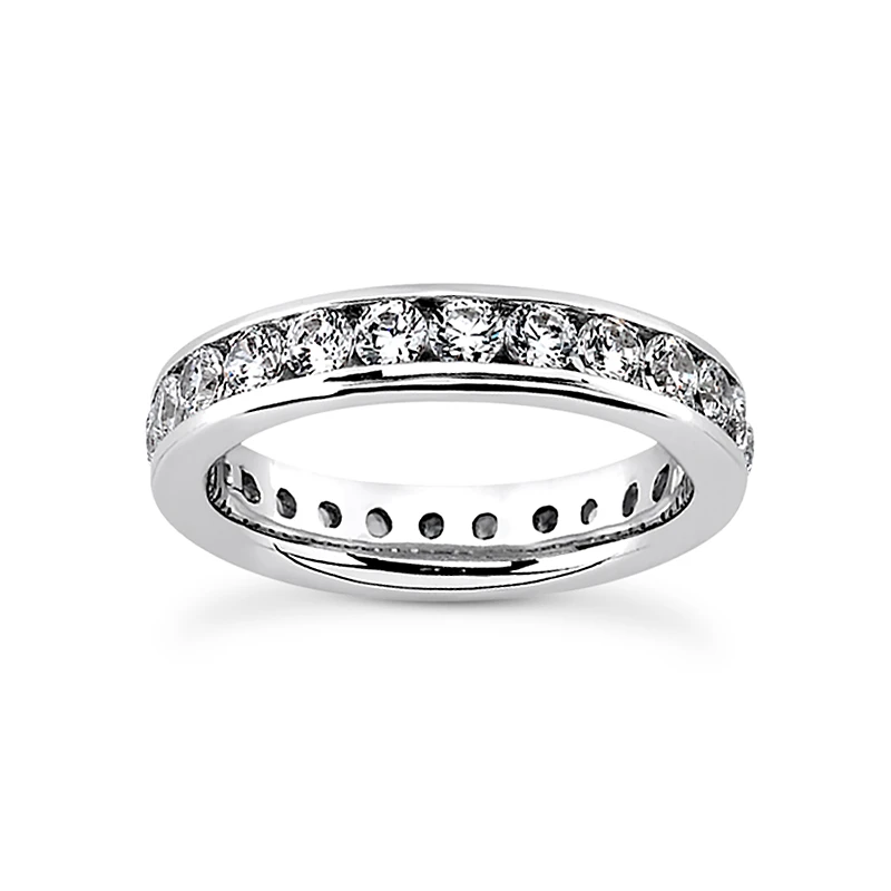14K White Gold Round Diamond Eternity Band 2.20ct 3 14K White Gold Round Diamond Eternity Band 2.20ct