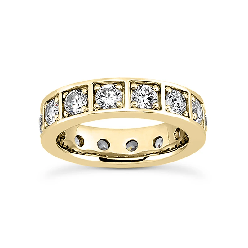 14K White Gold Round Diamond Eternity Band 2.60ct 4 14K White Gold Round Diamond Eternity Band 2.60ct - Image 2