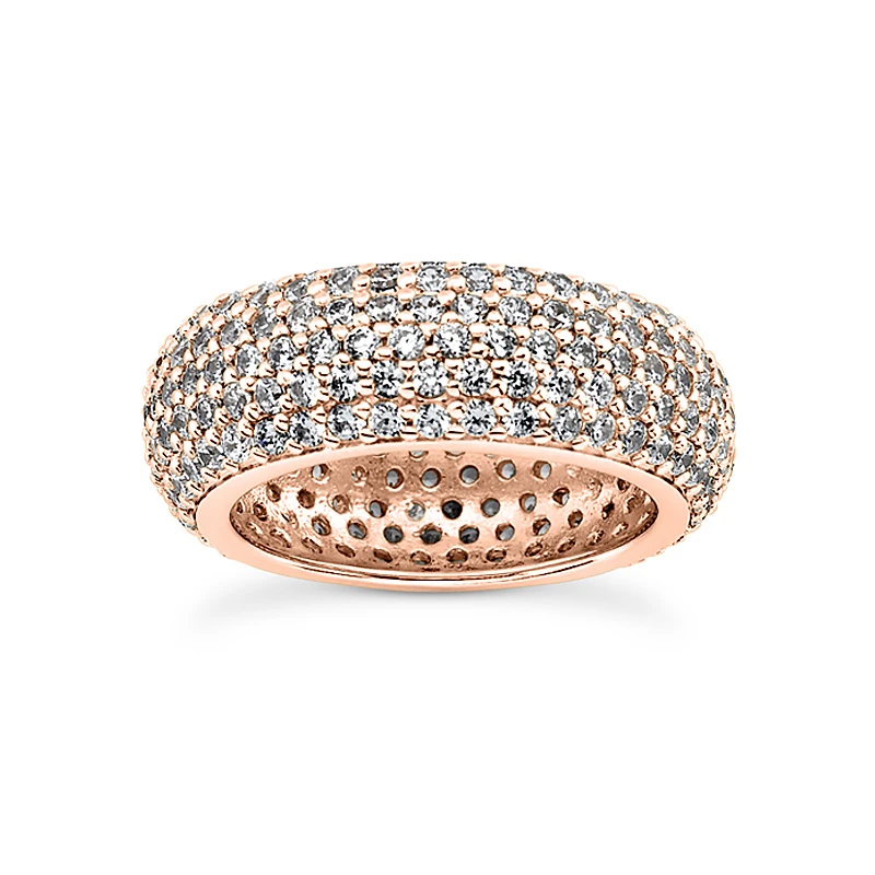 14K White Gold Round Diamond Eternity Band 4.68ct 5 14K White Gold Round Diamond Eternity Band 4.68ct - Image 3