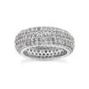 14K White Gold Round Diamond Eternity Band 4.68ct