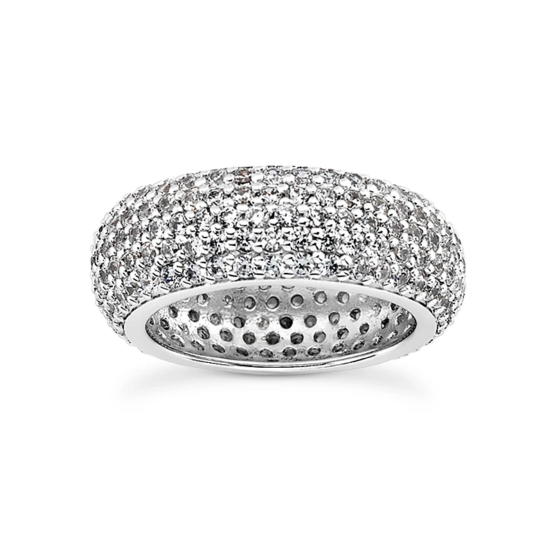 14K White Gold Round Diamond Eternity Band 4.68ct 3 14K White Gold Round Diamond Eternity Band 4.68ct