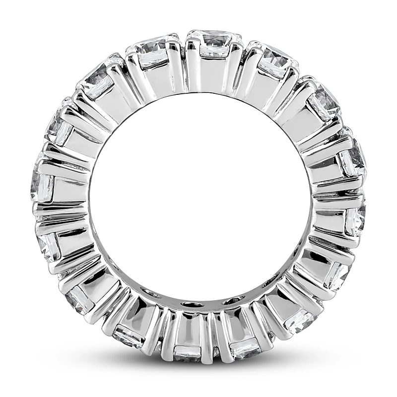 14K White Gold Round Diamond Eternity Band 5.60ct 9 14K White Gold Round Diamond Eternity Band 5.60ct - Image 7