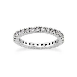 14K White Gold Round Diamond Eternity Band 5.60ct