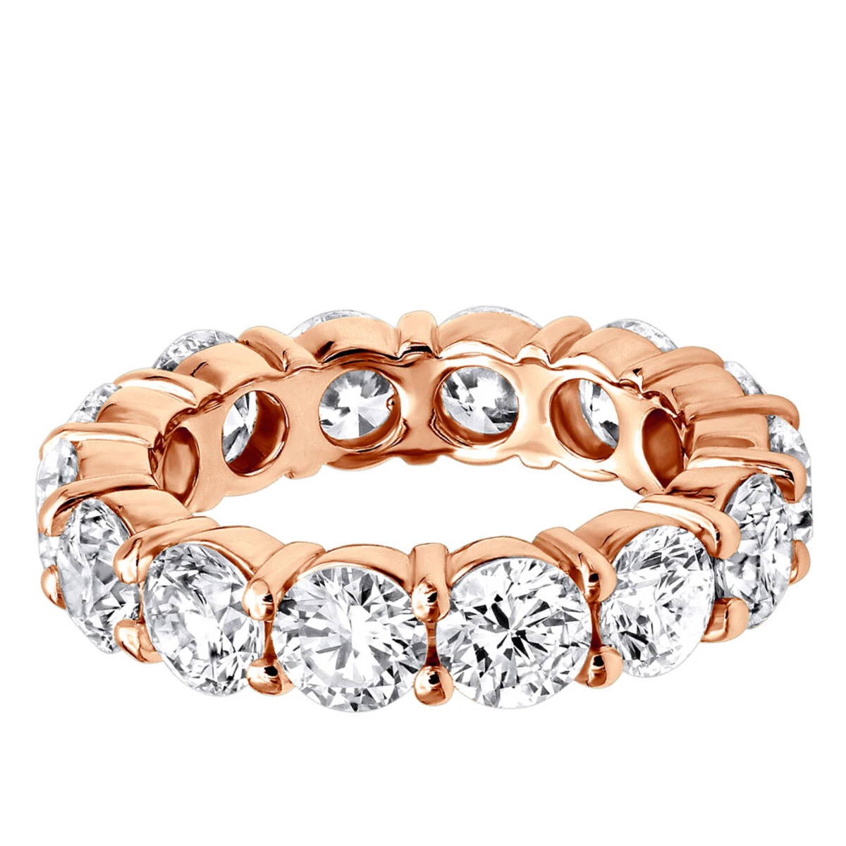 14K White Gold Round Diamond Eternity Band 5.85ct 8 14K White Gold Round Diamond Eternity Band 5.85ct - Image 6