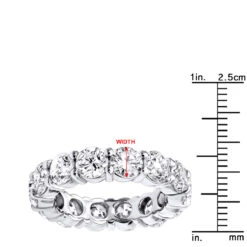 14K White Gold Round Diamond Eternity Band 5.85ct 23 14K White Gold Round Diamond Eternity Band 5.85ct -Its Hot Jewelry Shop 14k gold round diamond eternity band 585ct p 24810 rulerwh