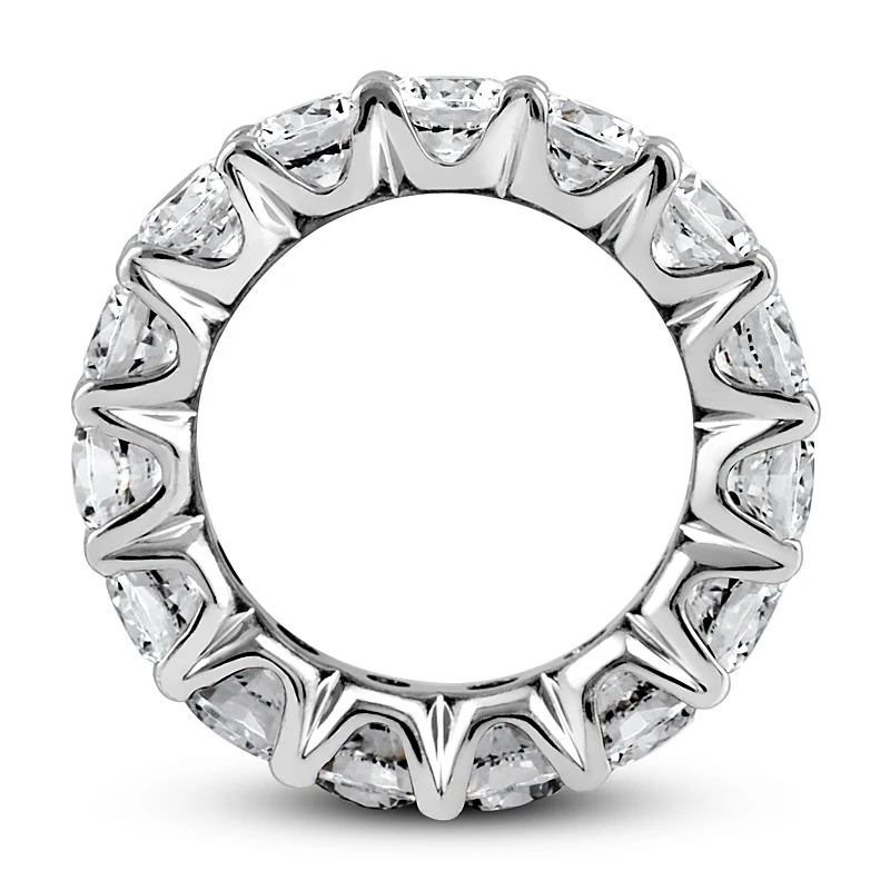 14K White Gold Round Diamond Eternity Band 6.75ct 11 14K White Gold Round Diamond Eternity Band 6.75ct - Image 9