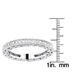 Thin 14K Yellow Gold Round Diamond Eternity Ring 0.63ct 3.4mm -Its Hot Jewelry Shop 14k gold round diamond eternity ring 063ct p 24903 rulerwh