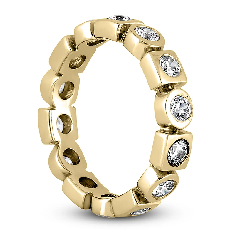 14K White Gold Round Diamond Eternity Ring 0.84ct 7 14K White Gold Round Diamond Eternity Ring 0.84ct - Image 5