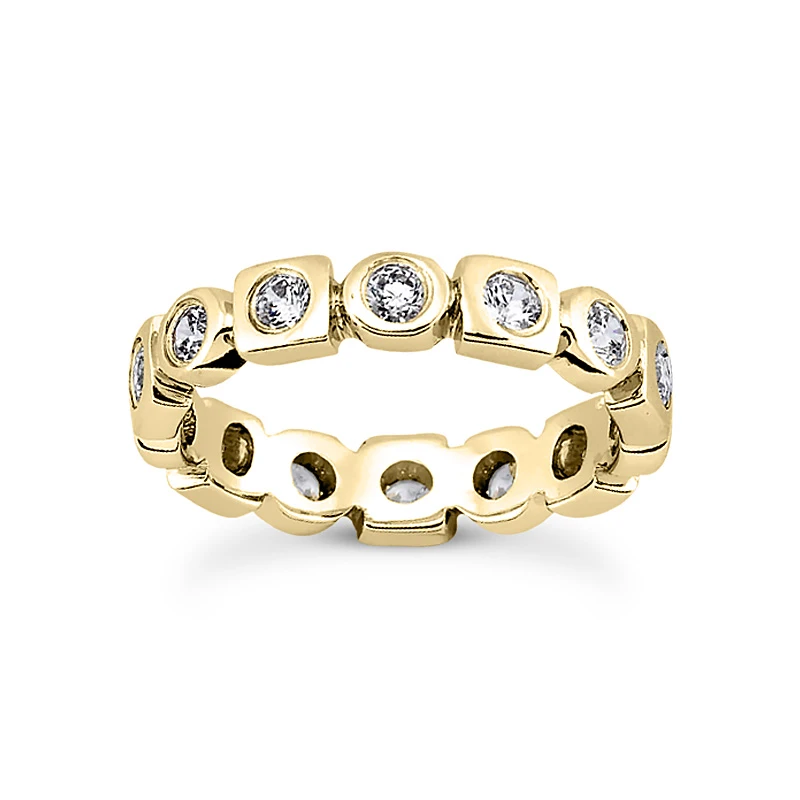 14K White Gold Round Diamond Eternity Ring 0.84ct 4 14K White Gold Round Diamond Eternity Ring 0.84ct - Image 2