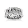 14K White Gold Round Diamond Eternity Ring 0.96ct