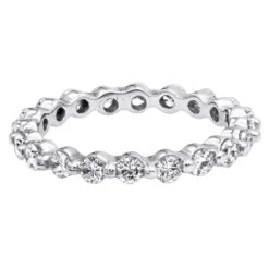 Thin 14K White Gold Round Diamond Eternity Ring 1.33ct 13 Thin 14K White Gold Round Diamond Eternity Ring 1.33ct -Its Hot Jewelry Shop 14k gold round diamond eternity ring 133ct p 24843 backwh
