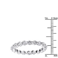 Thin 14K White Gold Round Diamond Eternity Ring 1.33ct 17 Thin 14K White Gold Round Diamond Eternity Ring 1.33ct -Its Hot Jewelry Shop 14k gold round diamond eternity ring 133ct p 24843 rulerwh