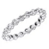 Thin 14K White Gold Round Diamond Eternity Ring 1.33ct
