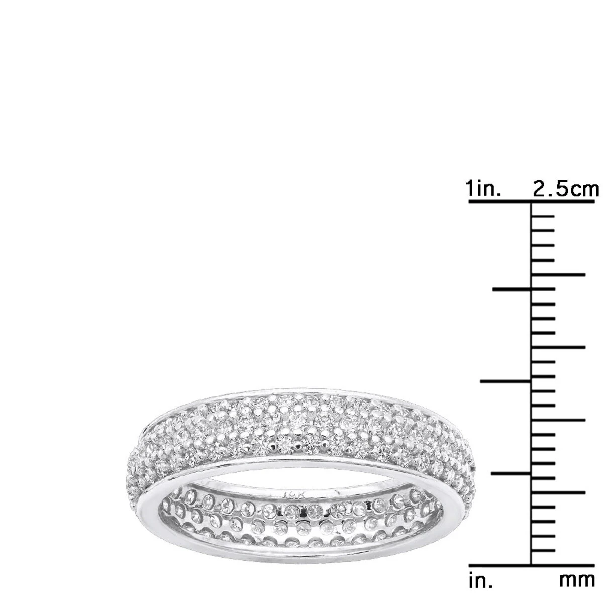 14K White Gold Round Diamond Eternity Ring 1.57ct 10 14K White Gold Round Diamond Eternity Ring 1.57ct - Image 8
