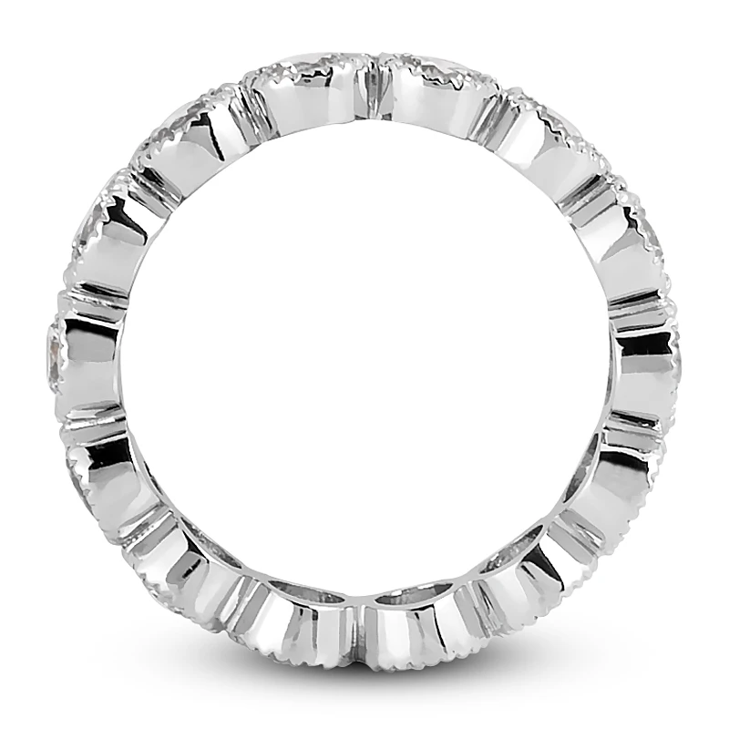 14K White Gold Round Diamond Eternity Ring 2.10ct 11 14K White Gold Round Diamond Eternity Ring 2.10ct - Image 9