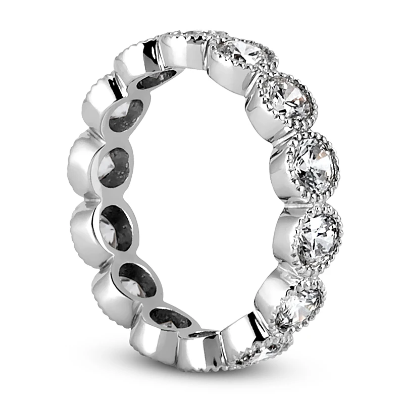 14K White Gold Round Diamond Eternity Ring 2.10ct 6 14K White Gold Round Diamond Eternity Ring 2.10ct - Image 4