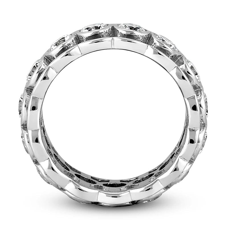 14K White Gold Round Diamond Eternity Ring 2.25ct 11 14K White Gold Round Diamond Eternity Ring 2.25ct - Image 9