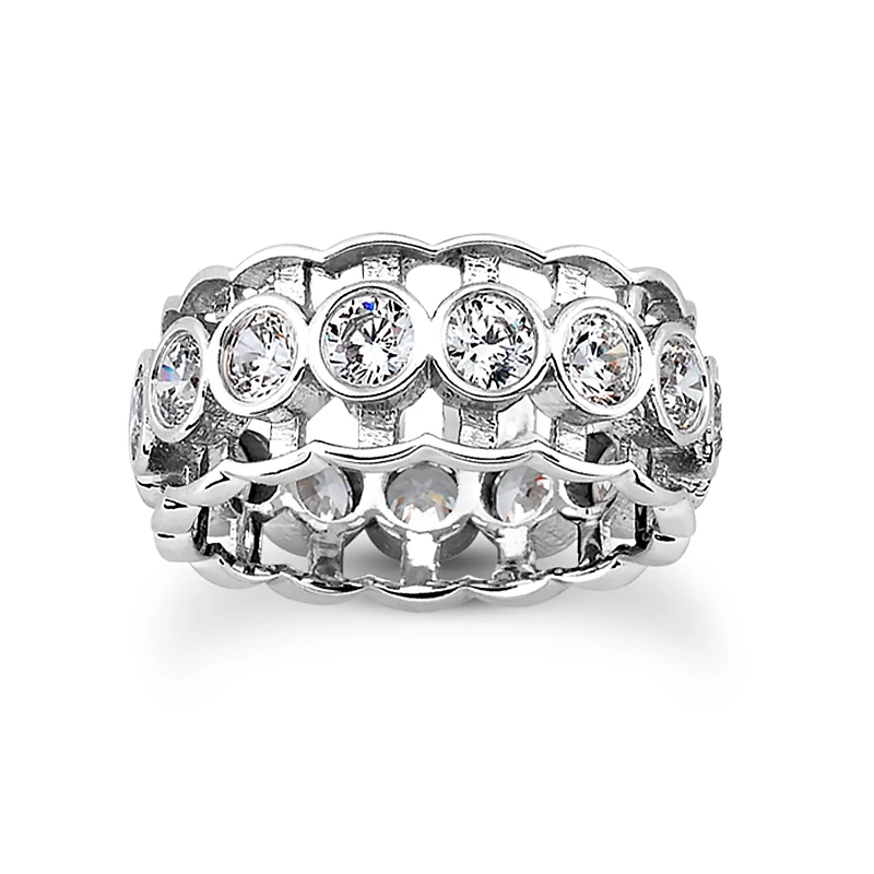 14K White Gold Round Diamond Eternity Ring 2.25ct 3 14K White Gold Round Diamond Eternity Ring 2.25ct
