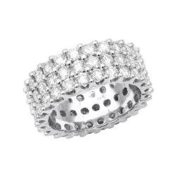 14K White Gold Round Diamond Eternity Ring 4.83ct