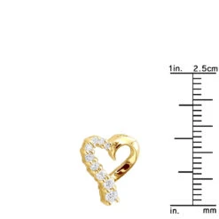 14K Yellow Gold Round Diamond Floating Heart Pendant 0.25ct -Its Hot Jewelry Shop 14k gold round diamond floating heart pendant 025ct p 27715 rulerye 20191215