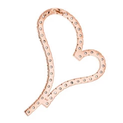 Large Open Hearts: 14K Rose Gold Round Diamond Floating Heart Pendant 4.84ct -Its Hot Jewelry Shop 14k gold round diamond floating heart pendant 484ct p 5886 backro