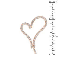 Large Open Hearts: 14K Rose Gold Round Diamond Floating Heart Pendant 4.84ct -Its Hot Jewelry Shop 14k gold round diamond floating heart pendant 484ct p 5886 rulerro