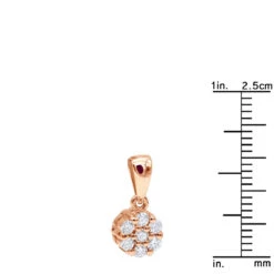 14K Rose Gold Round Diamond Flower Pendant For Women 0.25ct 17 14K Rose Gold Round Diamond Flower Pendant For Women 0.25ct -Its Hot Jewelry Shop 14k gold round diamond flower pendant 025ct p 27210 rulerro
