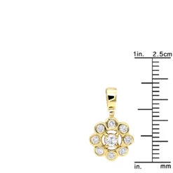 14K Yellow Gold Round Diamond Flower Pendant For Women 9 Stones 0.34ct 13 14K Yellow Gold Round Diamond Flower Pendant For Women 9 Stones 0.34ct -Its Hot Jewelry Shop 14k gold round diamond flower pendant 034ct p 27284 rulerye