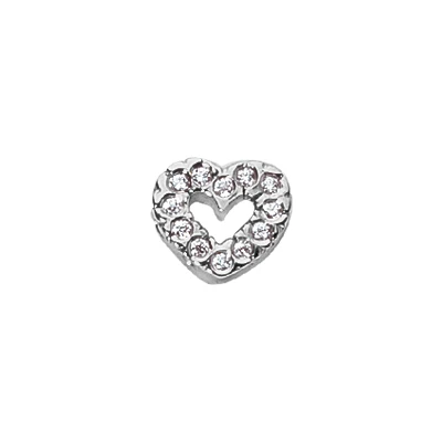 14K White Gold 0.24ct Diamond Small Heart Shape Pendant 3 14K White Gold 0.24ct Diamond Small Heart Shape Pendant
