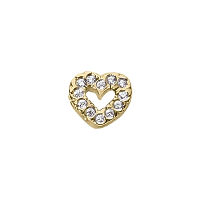 14K White Gold 0.24ct Diamond Small Heart Shape Pendant 4 14K White Gold 0.24ct Diamond Small Heart Shape Pendant - Image 2