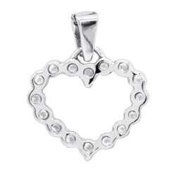 14K White Gold Round Diamond Heart Necklace 0.48ct -Its Hot Jewelry Shop 14k gold round diamond heart necklace 048ct p 27741 backwh