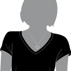 14K White Gold Round Diamond Heart Necklace 0.48ct -Its Hot Jewelry Shop 14k gold round diamond heart necklace 048ct p 27741 bodwh