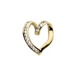 14K White Gold Round Diamond Heart Pendant 0.27ct -Its Hot Jewelry Shop 14k gold round diamond heart pendant 027ct p 27784 yellow 20220426
