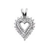 14K White Gold Round Diamond Heart Pendant 0.45ct 25.75mm -Its Hot Jewelry Shop 14k gold round diamond heart pendant 045ct p 27731 white 20220426