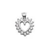 14K White Gold Round Diamonds Heart Pendant 0.48ct -Its Hot Jewelry Shop 14k gold round diamond heart pendant 048ct p 27787 white 20220426