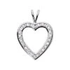 14K White Gold Bezel Set Round Diamonds Heart Pendant 0.48ct -Its Hot Jewelry Shop 14k gold round diamond heart pendant 048ct p 27792 white 20220426