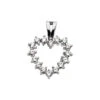 14K White Gold 0.48ct Round Diamonds V-Bale Heart Pendant -Its Hot Jewelry Shop 14k gold round diamond heart pendant 048ct p 27809 white 20220426